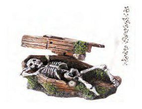 Décors : Cercueil avec Squelette 14.5x9x7 Cm Décors : Cercueil avec Squelette 14.5x9x7 Cm