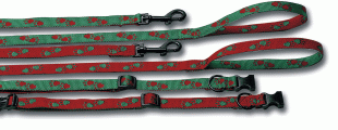 Harnais Empreinte de Patte 16mm - VERT/ROUGE Harnais Empreinte de Patte 16mm - VERT/ROUGE