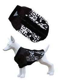 Alphabet veste pour chiens de couleur noire